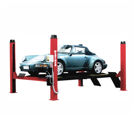 Keturių kolonų keltuvas WERTHER 430BL ratų geometrijos reguliavimo darbams