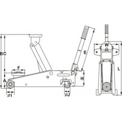 Hidraulinis aliuminis domkratas su "Magic lift" sistema (2,25