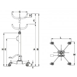 Stovas transmisijai su "Magic lift" kėlimo sistema (300 kg)