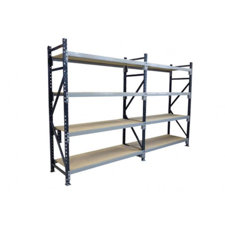 Lentynos su medienos drožlių plokštėmis Ahcon F1 Shelving Racks (2x3,15x0,45 m)