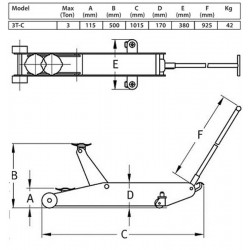 Domkratas (3 t) 3T-C Compac-Smulki kėlimo įranga