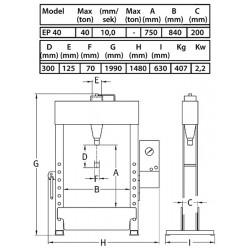 Elektro-hidraulinis presas (40 t) EP 40 Compac-Presai