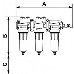 Kombinuotas suspausto oro filtrų mazgas Prevost MBC