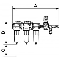 Kombinuotas submikroninių filtrų mazgas Prevost MBCR